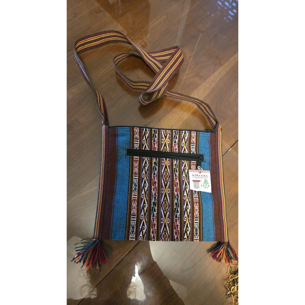 Handmade Peruvian Chuspa Bag Andean Woven Crossbody Purse Artisan Tagged
